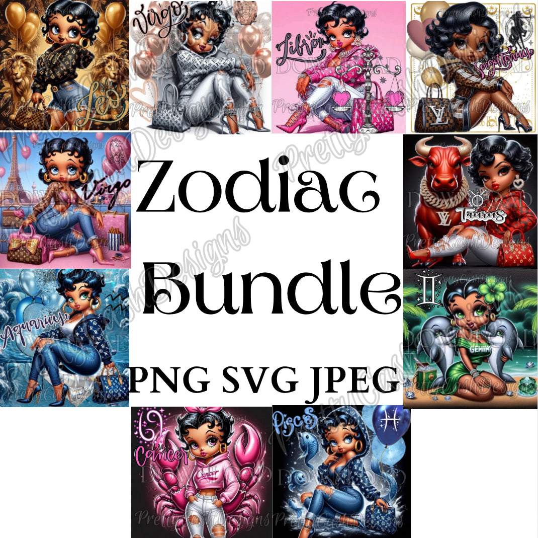 10 Zodiac Bundle Boujee Boop Dolls Zodiac Signs