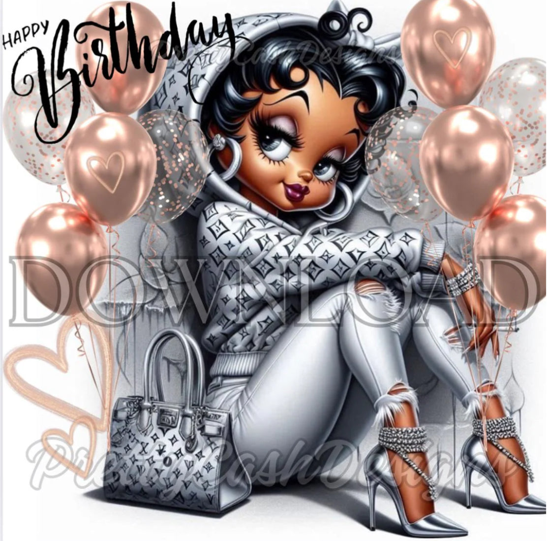 Virgo Birthday Beauty Boop Doll, Virgo zodiac, Peach Silver Tones, Zodiac gifts, Clip Art, Sublimation, PNG, DTF, high resolution, cricut, Tshirt, Gift Bestseller Pinterest Trending